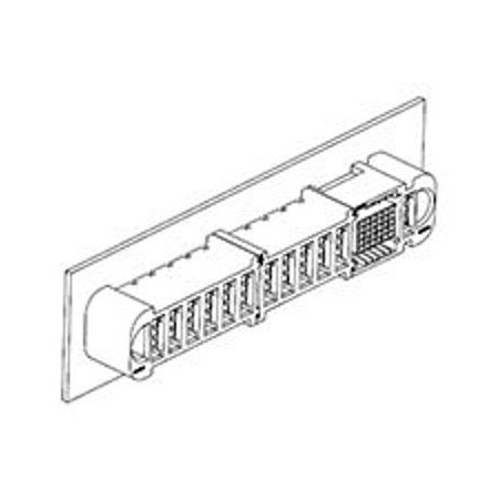 Molex Board Connector, 42 Contact(S), 5 Row(S), Female, Straight, 0.079 Inch Pitch, Press Fit Terminal, 1710890022